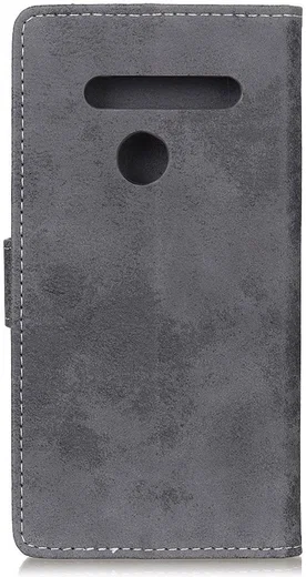 LG V60 ThinQ Retro Portemonnee Hoesje Grijs afbeelding 6