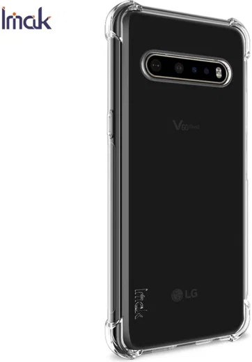 IMAK LG V60 ThinQ Hoesje Flexibel TPU met Screenprotector Transparant afbeelding 3