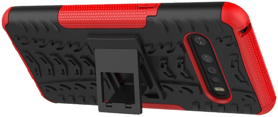 Robuust Hybride LG V60 ThinQ Hoesje Rood afbeelding 10