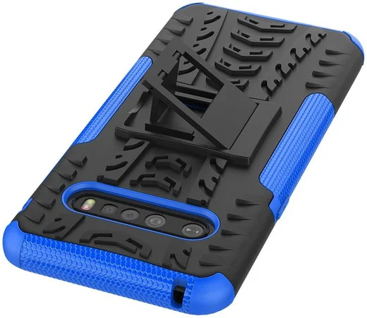 Robuust Hybride LG V60 ThinQ Hoesje Blauw afbeelding 2