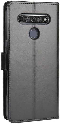 LG V60 ThinQ Crazy Horse Leren Portemonnee Hoesje Zwart afbeelding 8