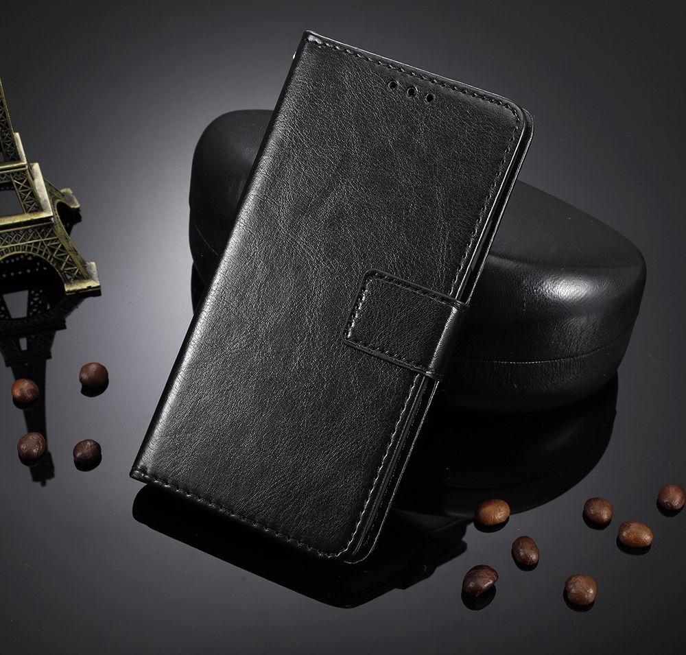 LG V60 ThinQ Crazy Horse Leren Portemonnee Hoesje Zwart afbeelding 9