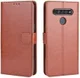 LG V60 ThinQ Crazy Horse Leren Portemonnee Hoesje Bruin afbeelding 2