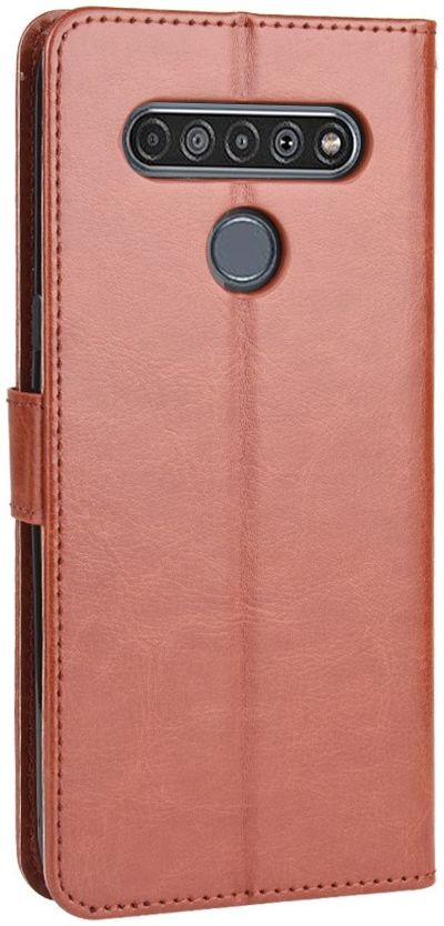 LG V60 ThinQ Crazy Horse Leren Portemonnee Hoesje Bruin afbeelding 7