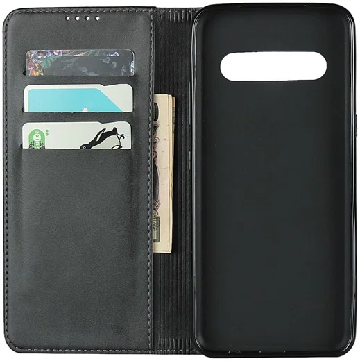 LG V60 ThinQ Portemonnee Stand Hoesje Zwart afbeelding 4