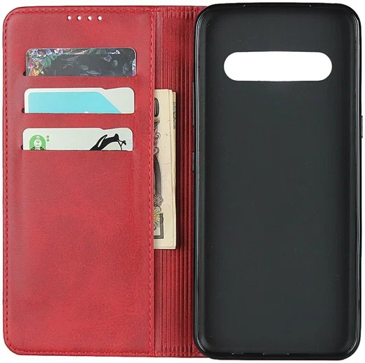 LG V60 ThinQ Portemonnee Stand Hoesje Rood afbeelding 4