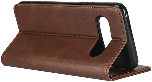 LG V60 ThinQ Portemonnee Stand Hoesje Coffee afbeelding 5