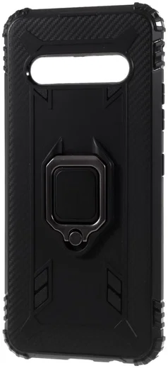 LG V60 ThinQ Kickstand Back Cover Zwart afbeelding 10