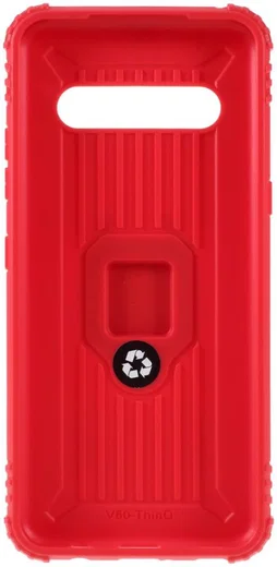 LG V60 ThinQ Kickstand Back Cover Rood afbeelding 3