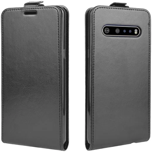 LG V60 ThinQ Verticale Flipcase Zwart afbeelding 2
