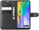 Huawei Y6p Litchi Skin Portemonnee Hoesje Zwart afbeelding 4