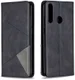 Huawei Y6p Geometrich Portemonnee Hoesje Zwart afbeelding 6
