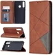 Huawei Y6p Geometrich Portemonnee Hoesje Coffee afbeelding 1