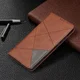 Huawei Y6p Geometrich Portemonnee Hoesje Coffee afbeelding 8