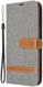 Huawei Y6p Jeans Portemonnee Hoesje Grijs afbeelding 2