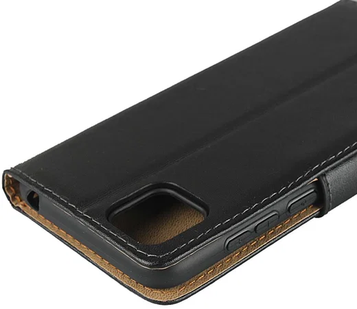 Huawei Y5P Leren Portemonnee Hoesje Zwart afbeelding 3