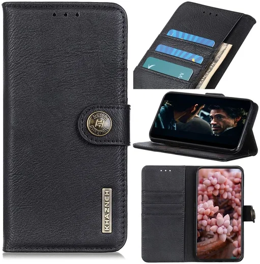 Motorola Edge PU Leren Portemonnee Hoesje Zwart afbeelding 1