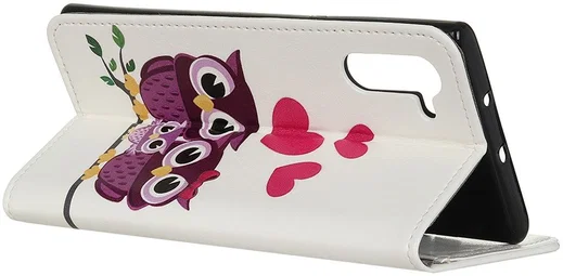 Motorola Edge Portemonnee Hoesje Loving Owl Print afbeelding 3