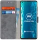 Motorola Edge Retro Portemonnee Hoesje Grijs afbeelding 1