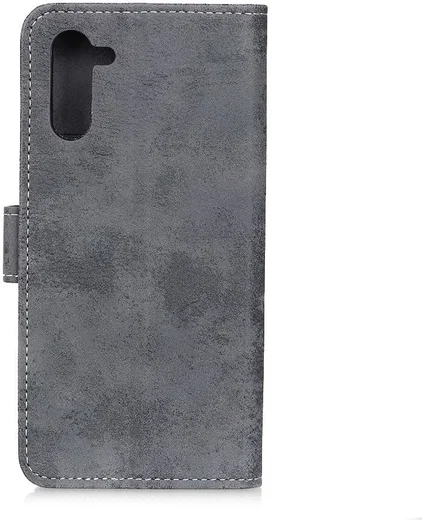 Motorola Edge Retro Portemonnee Hoesje Grijs afbeelding 5