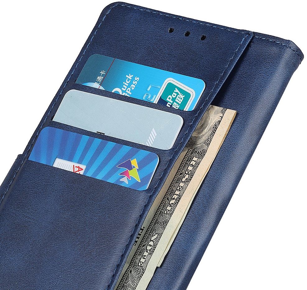 Motorola Edge Mat Portemonnee Hoesje Blauw afbeelding 3