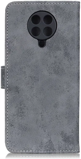 Xiaomi Poco F2 Pro Retro stijl Portemonnee Hoesje Grijs afbeelding 7