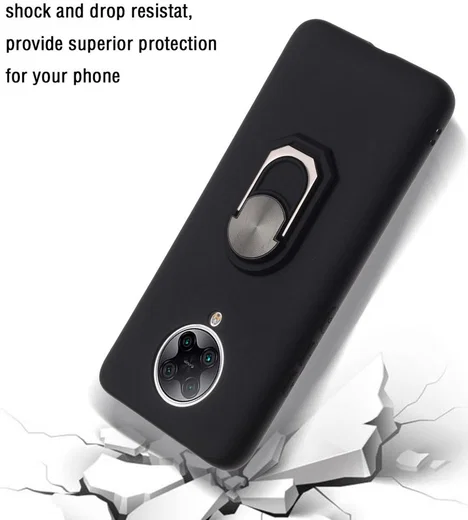 Xiaomi Poco F2 Pro Siliconen Kickstand Cover Blauw afbeelding 3