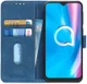 KHAZNEH Alcatel 1SE (2020) Hoesje Retro Wallet Book Case Blauw afbeelding 1