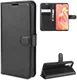 Oppo A91 Litchi Skin Leren Portemonnee Hoesje Zwart afbeelding 2