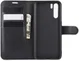 Oppo A91 Litchi Skin Leren Portemonnee Hoesje Zwart afbeelding 4