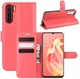 Oppo A91 Litchi Skin Leren Portemonnee Hoesje Rood afbeelding 1