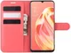 Oppo A91 Litchi Skin Leren Portemonnee Hoesje Rood afbeelding 4