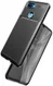 Oppo A12 Hoesje Geborsteld Carbon Flexibele Back Cover Zwart afbeelding 2