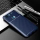 Oppo A12 Hoesje Geborsteld Carbon Flexibele Back Cover Blauw afbeelding 2