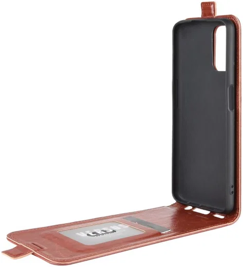 Oppo A52/A72 Vertical Wallet Flip Case Brown afbeelding 5