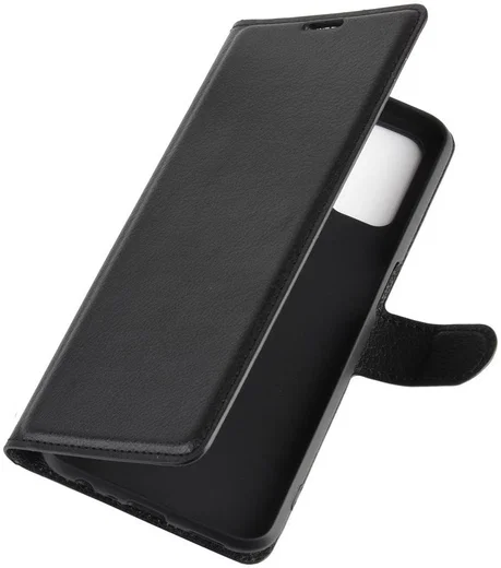 Oppo A52/A72 Litchi Skin Portemonnee Hoesje Zwart afbeelding 3