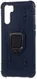 Oppo A91 Hoesje met Kickstand Ring Blauw afbeelding 2