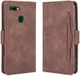 Oppo A12 Portemonnee Book Case Hoesje Met Kaarthouder Bruin afbeelding 2