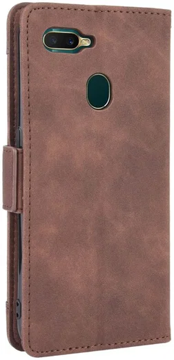 Oppo A12 Portemonnee Book Case Hoesje Met Kaarthouder Bruin afbeelding 9