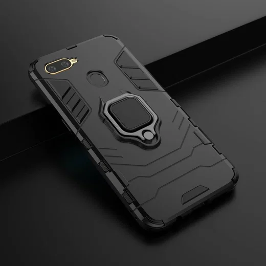 Oppo A12 Hybride hoesje met Kickstand Zwart afbeelding 8