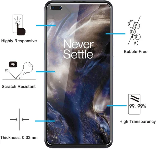 OnePlus Nord Tempered Glass Screen Protector afbeelding 2