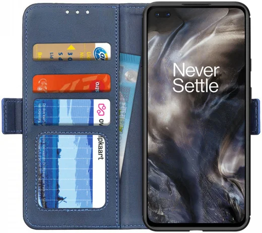 OnePlus Nord Hoesje Wallet Book Case Blauw afbeelding 1