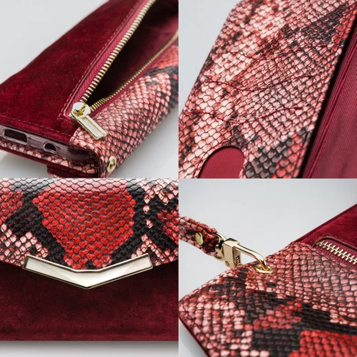 Mobilize Velvet Clutch Samsung Galaxy A31 Hoesje Red Snake afbeelding 7