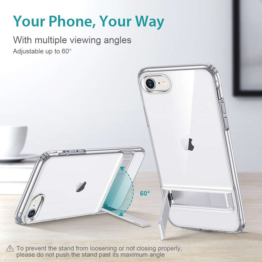 Apple iPhone 7/8/SE2020 ESR Back Cover Met Kickstand Transparant afbeelding 4