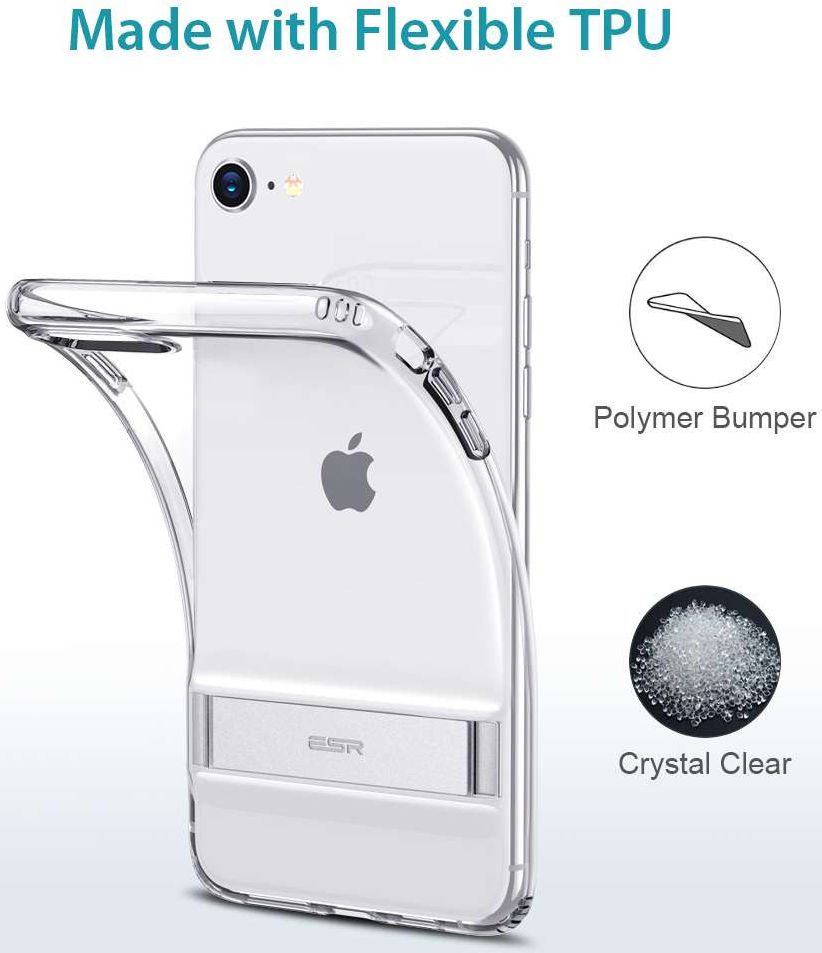 Apple iPhone 7/8/SE2020 ESR Back Cover Met Kickstand Transparant afbeelding 7