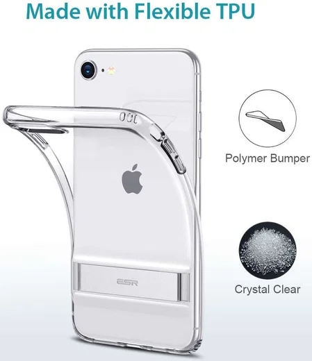Apple iPhone 7/8/SE2020 ESR Back Cover Met Kickstand Transparant afbeelding 9