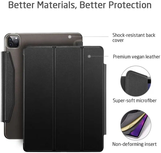 ESR Yippee Tri-fold Cover Apple iPad Pro 12.9 2018 / 2020 Zwart afbeelding 5