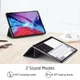 ESR Yippee Tri-fold Cover Apple iPad Pro 12.9 2018 / 2020 Zwart afbeelding 7