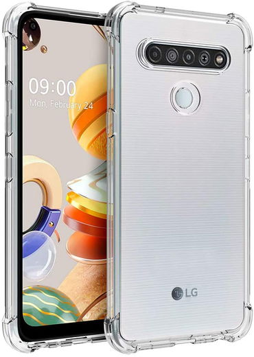 LG K61 Hoesje Schokbestendig en Dun TPU Transparant afbeelding 1