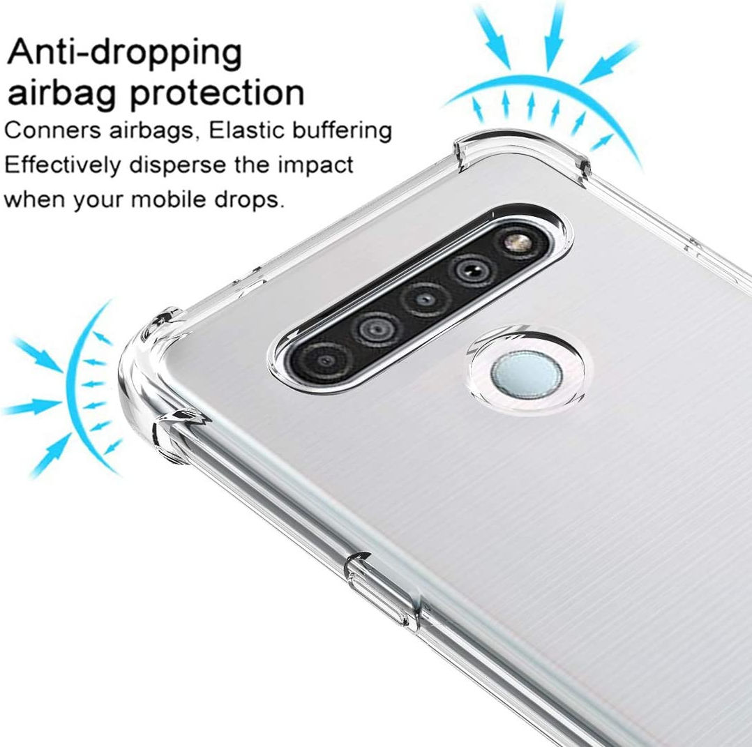 LG K61 Hoesje Schokbestendig en Dun TPU Transparant afbeelding 4